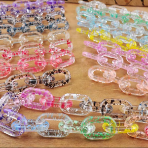 Eslabones de Cadena de Resina Transparente Coloridos para Decoración de Paredes por Whimsy Art Craft - Product Image 3