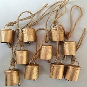 Nuevas Campanas de Metal Dorado con Diseño Personalizado, Pintadas a Mano, Estilo Antiguo, Precio al por Mayor, Día Nacional de la India - Product Image 2
