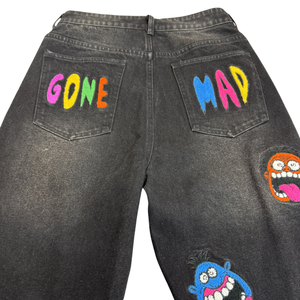 Pantalones Cortos de Mezclilla para Hombre al por Mayor, Fabricante de Jorts de Verano, con Logotipo Bordado en Chenilla Personalizado, Estilo Baggy, Lavado Ácido - Product Image 4