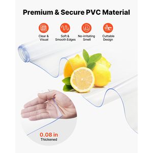 Rideau à lanières en PVC transparent, 96 cm de hauteur x 60 cm de largeur x 0,08 cm d'épaisseur, 10 pièces, pour congélateur et chambre froide, tissu lisse - Product Image 5