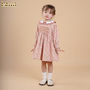 Vestido Floral de Otoño para Niñas, Modelo Ditsy, Sin Mangas, Corte en A, 100% Algodón, Bordado a Mano, ODM DR4494 - Product Image 5