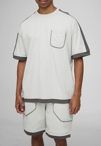 Conjunto de Camiseta para Hombre, Elegante, de Mezcla de Algodón, Dos Piezas, Ropa Casual, Deportiva, para el Hogar, Ligera, de Tela Suave, para Uso Diario - Product Image 4