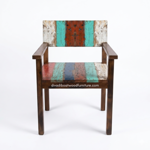 Handcrafted Rustic Sofa Knockdown Reclaimed Boat Wood Eco-Friendly Original Color Indoor Outdoor Apartment Entry Hotel Villa - Product Image 2