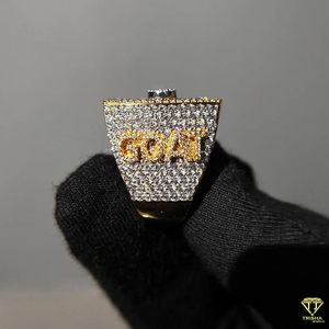 Iced Out GOAT Ring For Men Gold Plated Moissanite Diamond Hip Hop Rapper Jewelry Luxury Fashion Accessories - Product Image 5