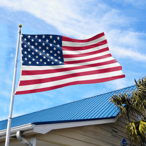 ธงชาติอเมริกันพิมพ์ลายบนผ้าไนลอน ขนาด 4x6 ฟุต (120x180 ซม.) จำนวน 2 ชิ้น พร้อมห่วงทองเหลือง สำหรับตกแต่งสนามหญ้าและงานเทศกาล - Product Image 3