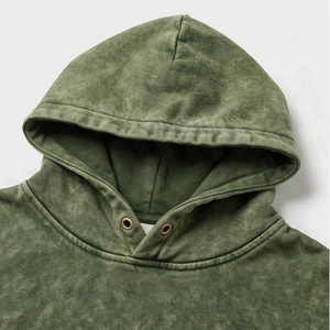 Conjunto Deportivo Personalizado de Invierno, Estilo Urbano, Lavado Ácido, Vintage, de Algodón Grueso, con Sudadera con Capucha y Pantalones Acampanados para Hombre, Ropa de Gimnasio - Product Image 4