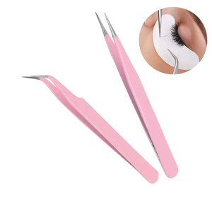 2 Pcs High Quality Stainless Steel Tweezers for Eyelash <b>Extensions</b> Durable Precision Electronics <b>Nail</b> Sticker Tweezers - Product Image 6