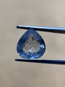 Aigue-marine mousse naturelle polie, taille poire, pour la fabrication de bijoux (bague, pendentif) avec jeu de couleurs 5mm+ - Product Image 1