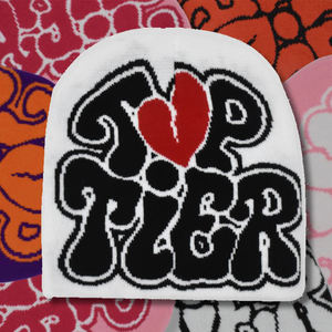 Bonnets en tricot jacquard graphique style streetwear pour hommes et femmes, imprimés, chauds pour l'hiver, mode urbaine unisexe - Product Image 2