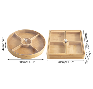 Caja hermética rectangular de madera para frutos secos con múltiples compartimentos a bajo y asequible precio. - Product Image 2
