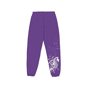 Personalizada de los hombres Vintage ecológico de dos piezas a cuadros Sun-Faded ácido lavado acampanado chándal 100% algodón Jogger sudaderas con capucha de invierno - Product Image 3