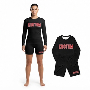 Women's Short Sleeve MMA Rash Guard and Shorts Set Green Black <b>Marble</b> Sublimation Training <b>Kit</b> - Product Image 4