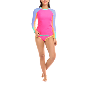 Camiseta de Protección Solar Unisex de Manga Larga con Bloques de Color, Protección UPF50+, Transpirable, Ecológica, de Spandex y Poliéster, de Secado Rápido - Product Image 2