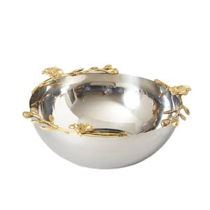 Elegante tazón de servir con forma de búho en metal con acabado dorado, vajilla moderna de lujo, tazón decorativo para el hogar y eventos al precio más bajo. - Product Image 3