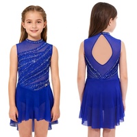 Costume de danse lyrique pour filles de 6 à 14 ans, robe plissée pour spectacles de danse, costumes de danse contemporaine