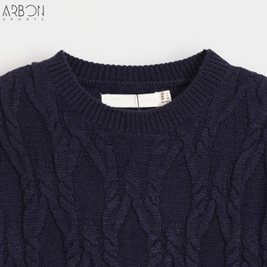 Pull-over d'hiver confortable à col rond 2026 – Qualité classique, nouvelle tendance, coupe ajustée pour homme, bleu marine – Vente en gros - Product Image 6