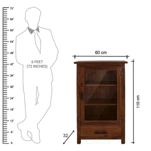 Mueble Multiusos de Madera para Sala de Estar, Dormitorio y Estantería con 4 Compartimentos, Juego de Muebles para Oficina en Casa, Acabado en Teca Natural - Product Image 2