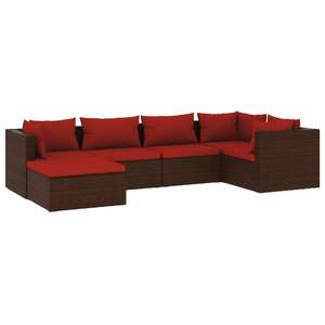 Ensemble de salon de jardin rouge cannelle pour patios, mobilier de patio marron durable - Product Image 2