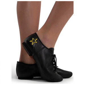 Chaussures de danse jazz pour femmes MBAANI 2026 en cuir véritable à semelle plate avec logo étoile – Chaussures de danse jazz en cuir pour femmes - Product Image 4