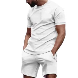 Ensemble de shorts pour hommes, fournisseur d'usine, été, séchage rapide, couleur unie, taille haute, taille élastique, en toile polyester/coton, décontracté - Product Image 1
