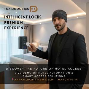 Fox Domotics FDHL-A9-B-BLE <b>Bluetooth</b> Glass Door Lock with Fingerprint, TTLock App, RFID & Doorbell Function - Product Image 4