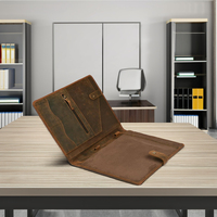 Portafolio de Cuero New Era, Organizador Profesional y Elegante para Documentos, Tarjetas, Currículum, Carpeta, Bloc de Notas A4, Bloc de Notas Legal