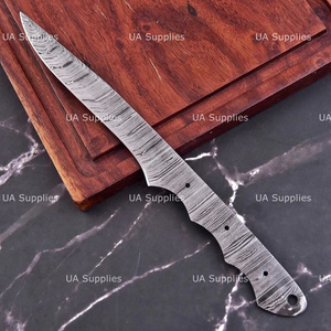 Cuchillo de filetear de acero de Damasco de espiga completa, hoja en bruto, para cocina, chef o pesca, OEM ODM disponible, 12 pulgadas de longitud total, MOQs bajos - Product Image 2