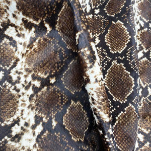 Customized Python Pattern Snake Skin Print Real Cowhide Leather With Hair on - Product Image 3