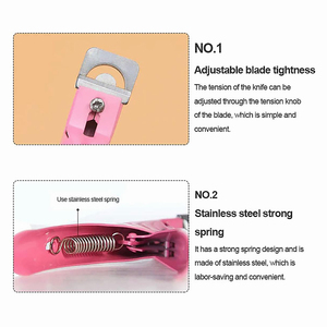 Cortador de Uñas de Acero Inoxidable Japonés MARI INSTRUMENTS, Cuchilla Afilada, Color Rosa, Herramienta para Extensión de Uñas Artificiales - Product Image 3