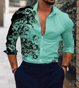 Chemises décontractées pour hommes personnalisables en coton sergé 100 %, respirantes, anti-plis, séchage rapide, écologiques, pour l'automne - Product Image 3