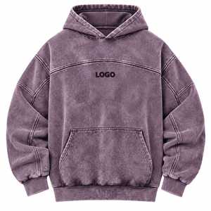 Unisex <b>Oversized</b> <b>Vintage</b> Washed Hoodie Pullover Solid Color <b>Sweatshirt</b> Kangaroo Pocket Winter Casual Breathable Eco-Friendly - Product Image 4