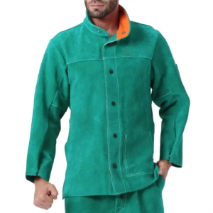 Veste de soudage en daim ignifuge à manches longues, coupe régulière, résistante à la chaleur 300 ° C - 500 ° Vêtements de sécurité C - Product Image 4