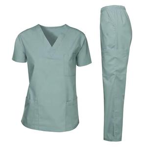 Combinaison unisexe tendance avec logo personnalisé, uniforme d'infirmière tissé, tenue d'hôpital respirante, combinaison de travail pour salon de beauté et spa, pantalon cargo pour femmes - Product Image 1