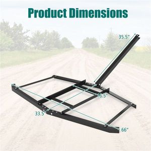 Arado de arrastre de alta resistencia de 74 pulgadas con capacidad de carga de 80 libras, herramienta de nivelación remolcable para caminos de acceso, jardines y granjas - Product Image 3
