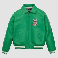 Veste en cuir Avirex à col rabattu pour homme, édition High Street personnalisée, haute qualité, écologique, réversible, collection hiver