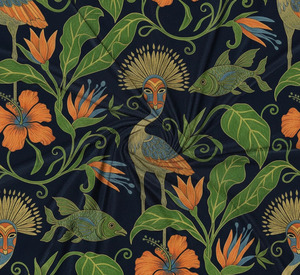 High Quality Vintage Garden Floral <b>Curtains</b> Dense Botanical Print 70% Light Blocking Custom Window Drapes <b>for</b> Living Room - Product Image 5