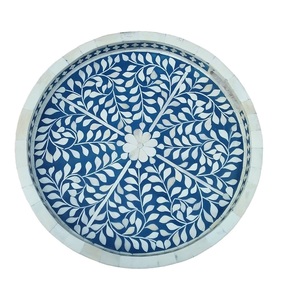 Wholesale Manufacturing Mother of Pearl Serving Tray <b>MOP</b> Tray with <b>Handle</b> for Living Room High Quality Food Serving Tray - Product Image 4