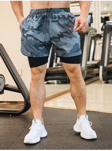 <b>Men</b> <b>Camouflage</b> Print Sport <b>Shorts</b> Mid Waist Drawstring Quick Dry Spandex Polyester Compression <b>Shorts</b> - Product Image 4