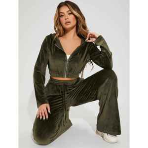 Ensemble de survêtement en velours pour femme avec logo personnalisé, tissu de haute qualité et séchage rapide, idéal pour l'hiver - Product Image 3
