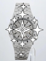 Montre chronographe unisexe de luxe en acier inoxydable, cadran en cristal de moissanite, fermoir pliant, mouvement automatique mécanique, bracelet de 20 mm
