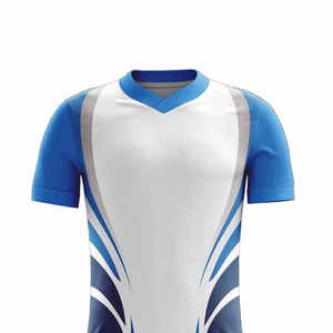 Dernier design de maillot de football pour hommes, manches courtes, taille personnalisée, 100% polyester, respirant, séchage rapide, logo sur le devant, vêtements de sport - Product Image 3