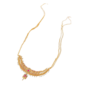 Matte Gold Alloy with Gold Plating Oxidized Polish Casual Fashion Body Chain Nova Mart India Vaddanam - Product Image 2