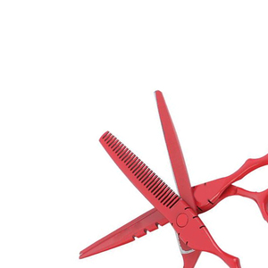 Ciseaux de barbier professionnels pour coiffeurs - Lames en acier inoxydable, manche en plastique, lame tranchante, ciseaux à effiler - Product Image 3