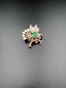 Bird-Shaped Silver Gold-Plated Brooch <b>Pins</b> Emerald Brilliant Cut Crystal Rhinestones Unisex Wedding Fashion Accessories for - Product Image 6