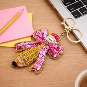 Cute Sequin Seed Beaded Keychain For <b>Bags</b> <b>Keys</b> Custom Embroidery New Arrival <b>Bag</b> Pendant <b>Key</b> <b>Rings</b> For Women Gifts Accessory - Product Image 1
