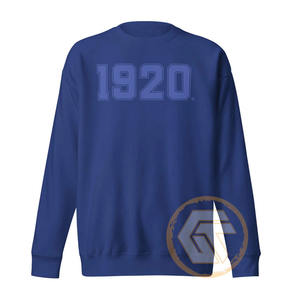 Sudadera de cuello redondo regular para mujer, personalizada y bordada, de color liso teñido, de invierno, de la hermandad Zeta Phi Beta, de GREEK TREASURES, al por mayor - Product Image 3