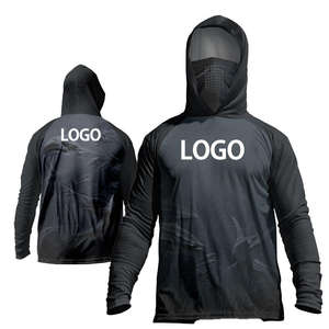 Ropa de Pesca con Protección Solar UPF 50+, Camisas de Pesca de Manga Larga Transpirables y de Secado Rápido, Sudadera con Capucha de Pesca con Diseño Personalizado y Máscara - Product Image 1