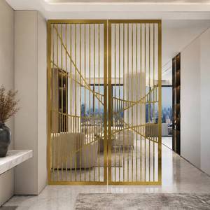 Best <b>Screen</b> & Privacy <b>Screen</b> <b>Protector</b> Stylish Stainless Steel Room Divider Partition Wall Partition Panels for Living Room - Product Image 1