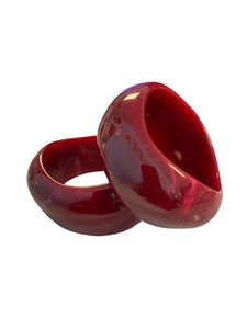 Best Seller <b>Red</b> Acrylic Bangle <b>Bracelet</b> Smooth Glossy Finish Fashion Jewelry Women Wrist Accessories Stylish Daily Wear - Product Image 2