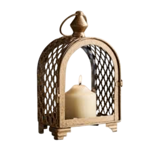 Handmade Antique Brass Metal And Recycled Glass Candle <b>Lantern</b> Vintage Style Hanging <b>Tealight</b> & Candle Holder For Indoor Outdoor - Product Image 4